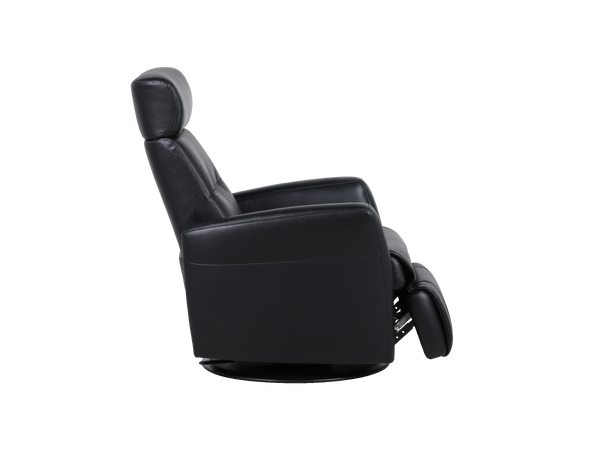 Regento recliner med just.nakke, H2 Hud/PVC, svart 