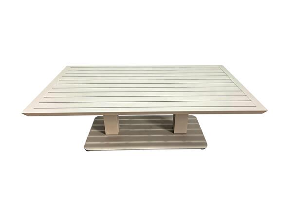 Brevik hev-/senk bord, 150x86x46/73 cm Beige alu ramme 