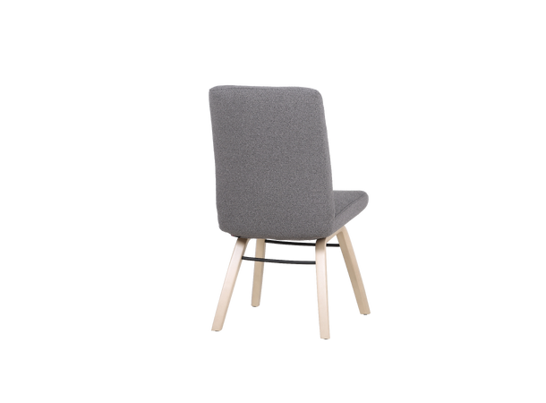 Hygge 3000 spisestol, høy rygg, u/arm Tekstil Loop Graphite, hvitpig. ben 