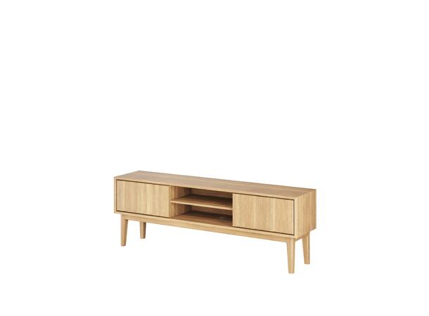 Casø Broholm XL TV-benk m/slette dører 160x55x35 cm, Naturoljet eik 