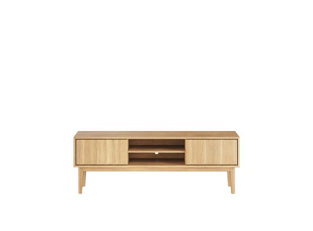 Casø Broholm XL TV-benk m/slette dører 160x55x35 cm, Naturoljet eik 