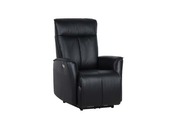 Dapper El. recliner Zero Gravity, H2 Hud/PVC, Essenza Nero 
