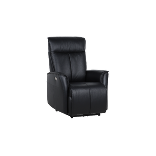 Dapper El. recliner Zero Gravity, H2 Hud/PVC, Essenza Nero