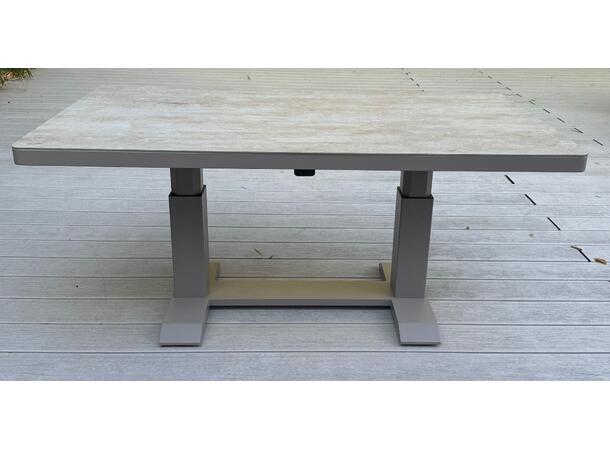 Hydra høydejusterbart spisebord Champagne alu.ramme 