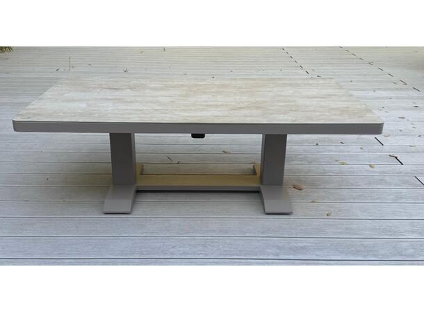 Hydra høydejusterbart spisebord Champagne alu.ramme 