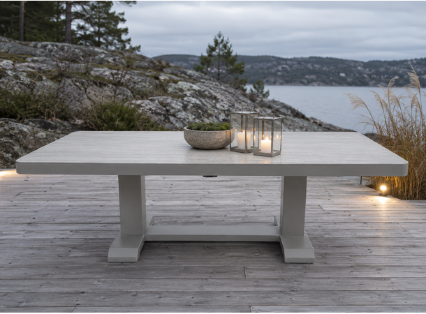 Hydra høydejusterbart spisebord Champagne alu.ramme 