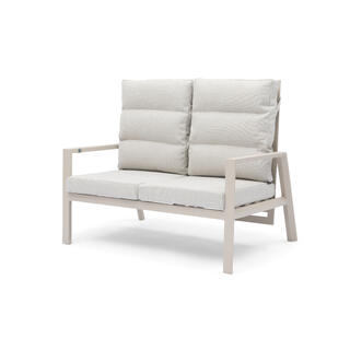 Lyngdal 2-seter recliner Beige ramme, grå pute