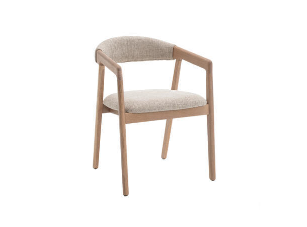 Sara spisestol, Santi 110, Beige Hvitpigmentert eik understell 