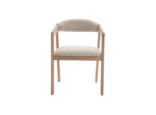 Sara spisestol, Santi 110, Beige Hvitpigmentert eik understell 