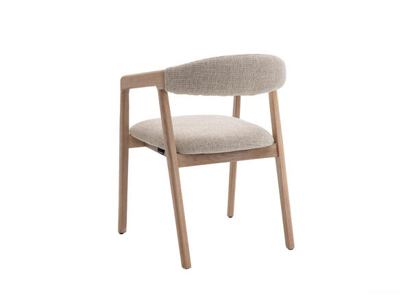 Sara spisestol, Santi 110, Beige Hvitpigmentert eik understell 