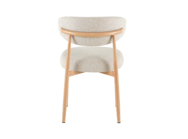 Elisabeth spisestol Beige tekstil, natur eik metallben 