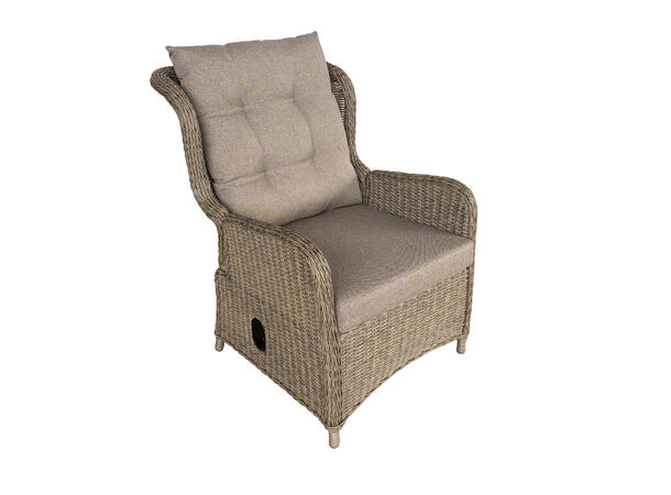 Koster Reclinersett, Naturflett 2 stoler m/pall + bord 