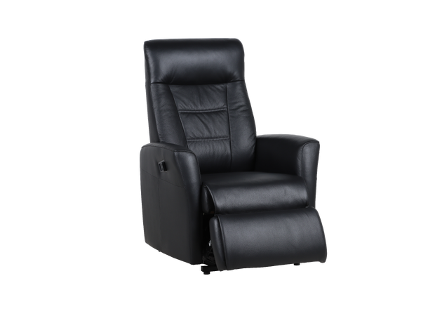 Admiral recliner m/løft, H2 Hud/PVC Nero 