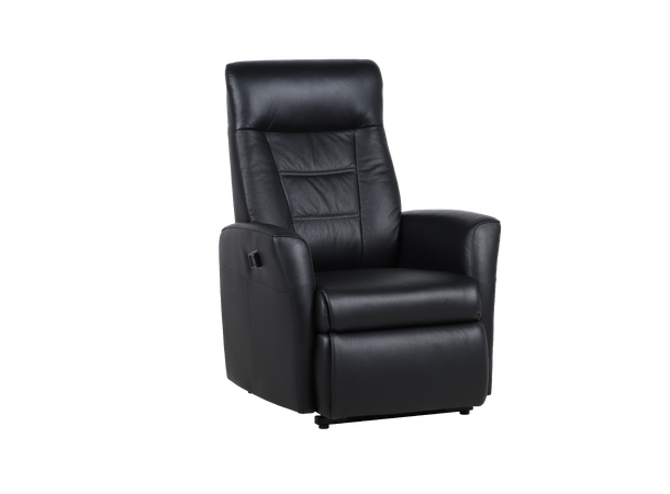 Admiral recliner m/løft, H2 Hud/PVC Nero 