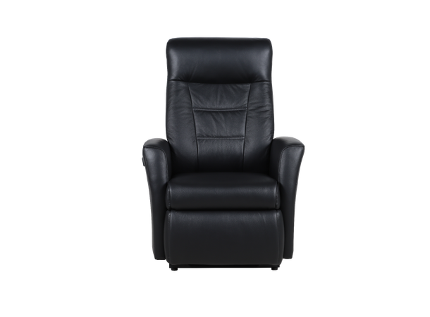 Admiral recliner m/løft, H2 Hud/PVC Nero 
