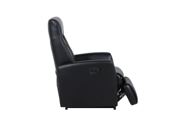 Admiral recliner m/løft, H2 Hud/PVC Nero 