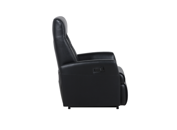 Admiral recliner m/løft, H2 Hud/PVC Nero 