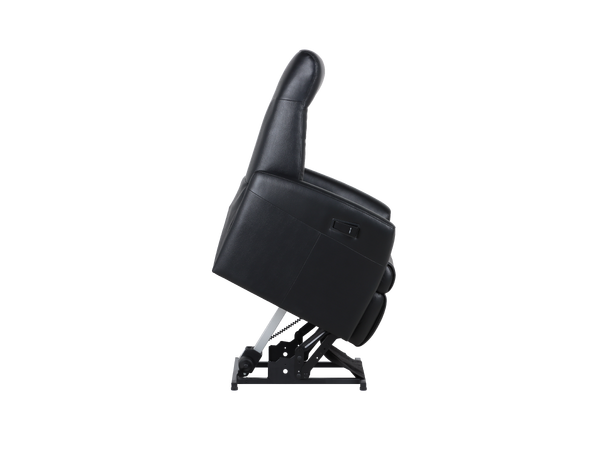 Admiral recliner m/løft, H2 Hud/PVC Nero 