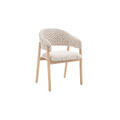 Alma spisestol, Santi 110, Beige Hvitpigmentert eik understell