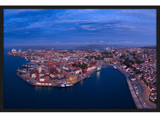 Bilde, Stavanger sentrum, Espen Mills Glass m/ramme, 120x80 cm 
