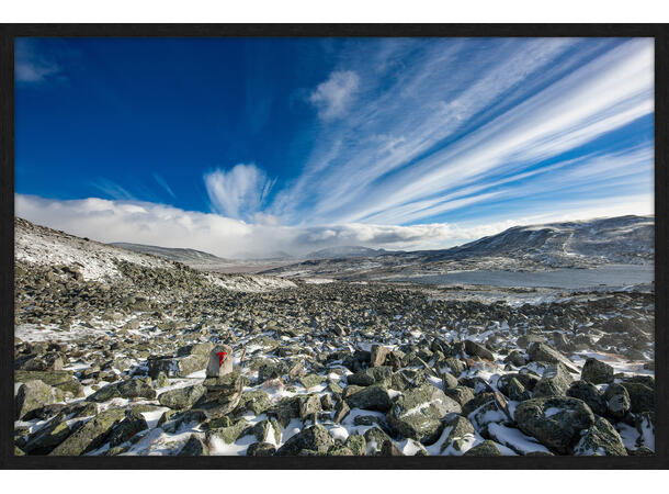 Bilde, T - merket løype, Espen Mills Glass m/ramme, 120x80 cm 