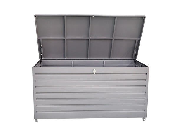 Box putekasse 160x80 cm. Koksgrå, Alu. med innertrekk 