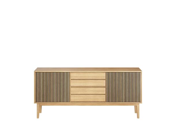Casø Broholm skjenk m/lameller 183x81x40 cm, Natur eik, treben 