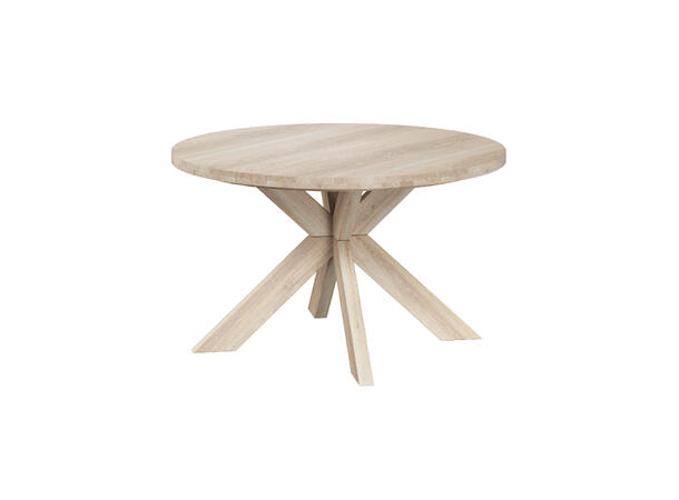 Casø Gro spisebord, Ø120 Hvitoljet eik, treben 