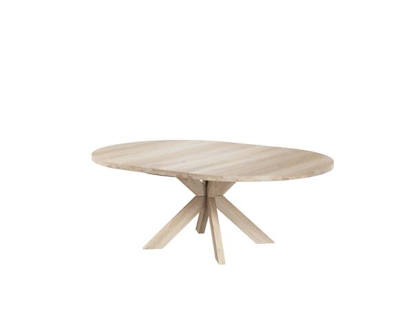 Casø Gro spisebord, Ø120 Hvitoljet eik, treben 
