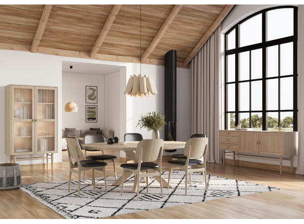 Casø Gro spisebord, Ø120 Hvitoljet eik, treben 