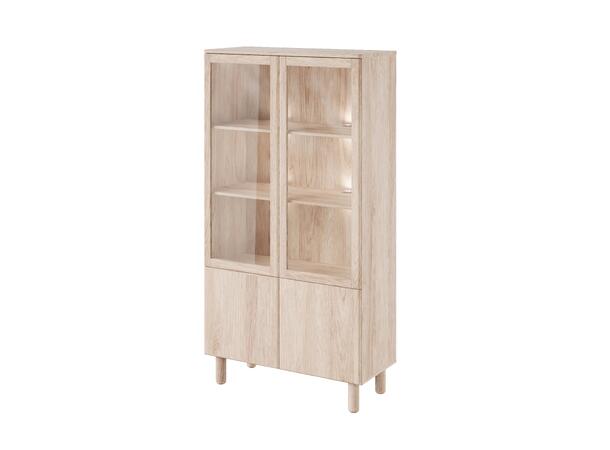 Casø Lindholm Vitrineskap 100x190x44 cm Hvitoljet eik 