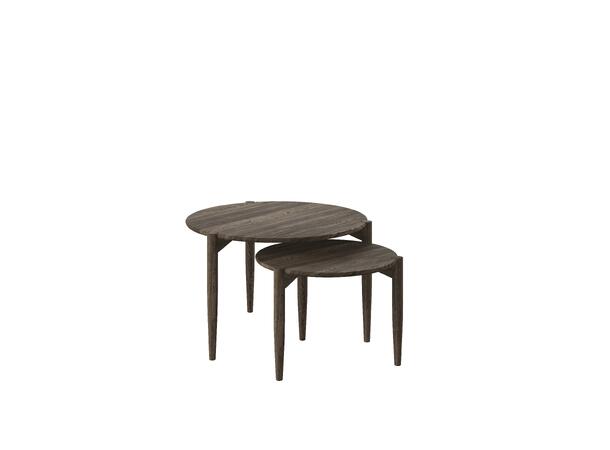 Casø Spir Sofabord sett 2 stk, Ø75/55 cm, Røkt eik 