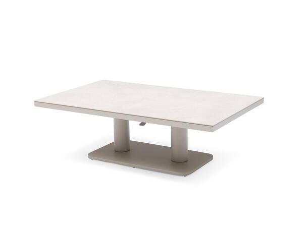 Lyngdal hev/senk bord, 150x90 cm Beige ramme 