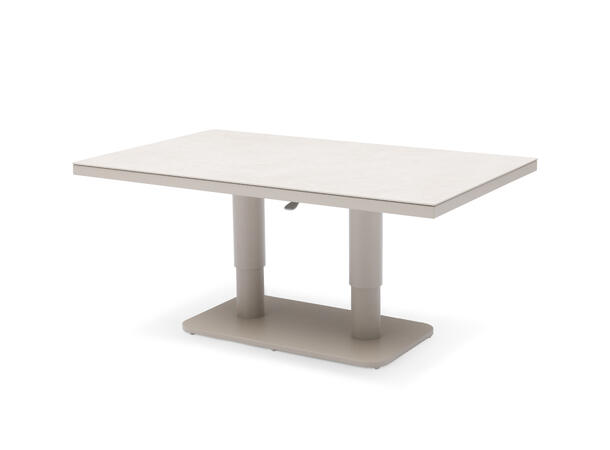 Lyngdal hev/senk bord, 150x90 cm Beige ramme 