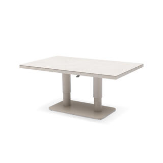 Lyngdal hev/senk bord, 150x90 cm Beige ramme