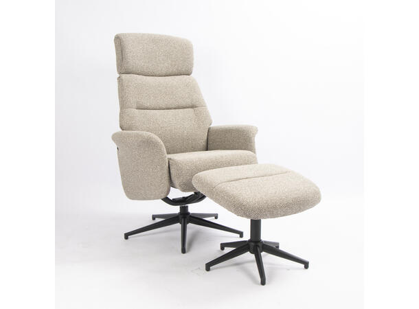Conrad hvilestol med krakk UF 985-32  Taupe 