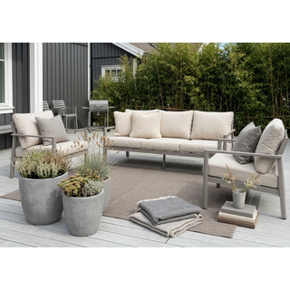 Hydra 3+1+1, sofagruppe Champagne alu.ramme, beige puter