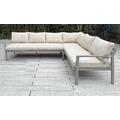 Hydra spisevinkel, Venstre 32 Champagne alu.ramme, beige puter