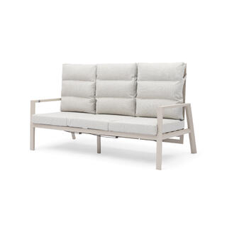 Lyngdal 3-seter recliner Beige ramme, grå pute