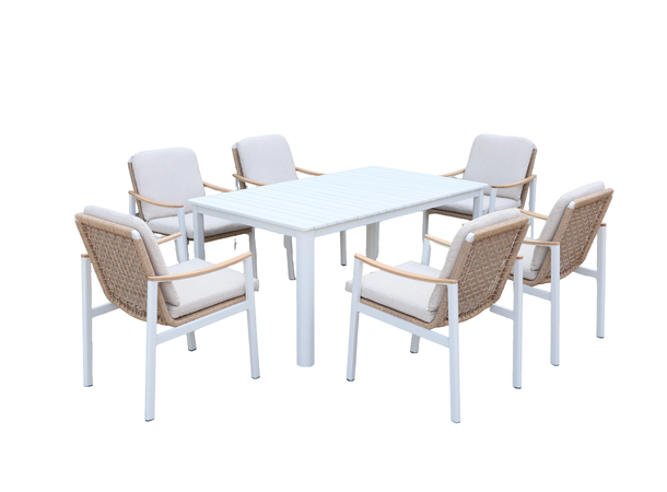 Naxos spisebord 160x95x74 cm Hvit 