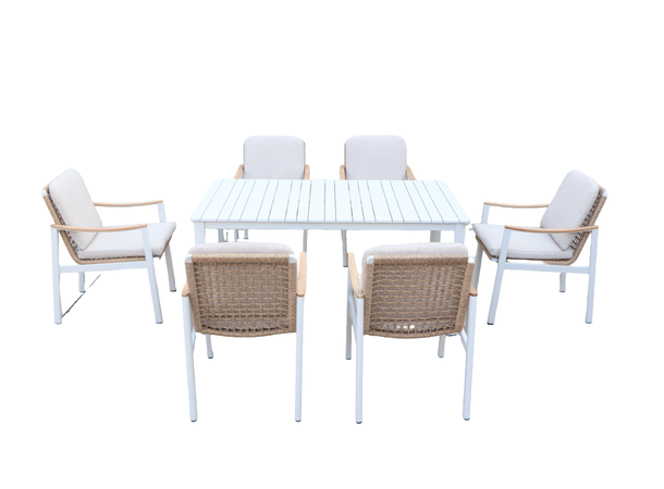 Naxos spisebord 173x95x74 cm Hvit 